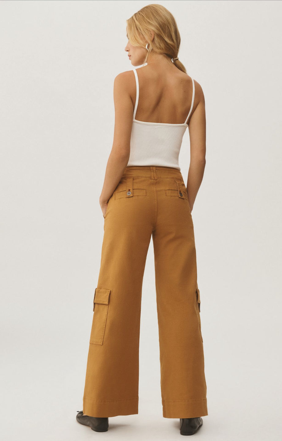 Pilcro Mid-Rise Wide-Leg Cargo Pants