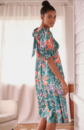 Load image into Gallery viewer, By Anthropologie Puff-Sleeve Smocked Dress
