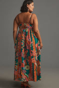 Load image into Gallery viewer, Farm Rio x Anthropologie Pleated Palm Midi Dress
