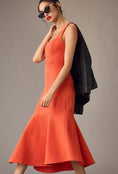 Load image into Gallery viewer, The Ariana Square-Neck Asymmetrical Ruffle-Hem Dress
