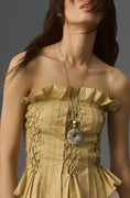 Load image into Gallery viewer, By Anthropologie Strapless Hand-Smocked Corset Top
