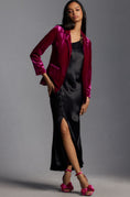 Load image into Gallery viewer, By Anthropologie Velvet Tulip-Hem Blazer
