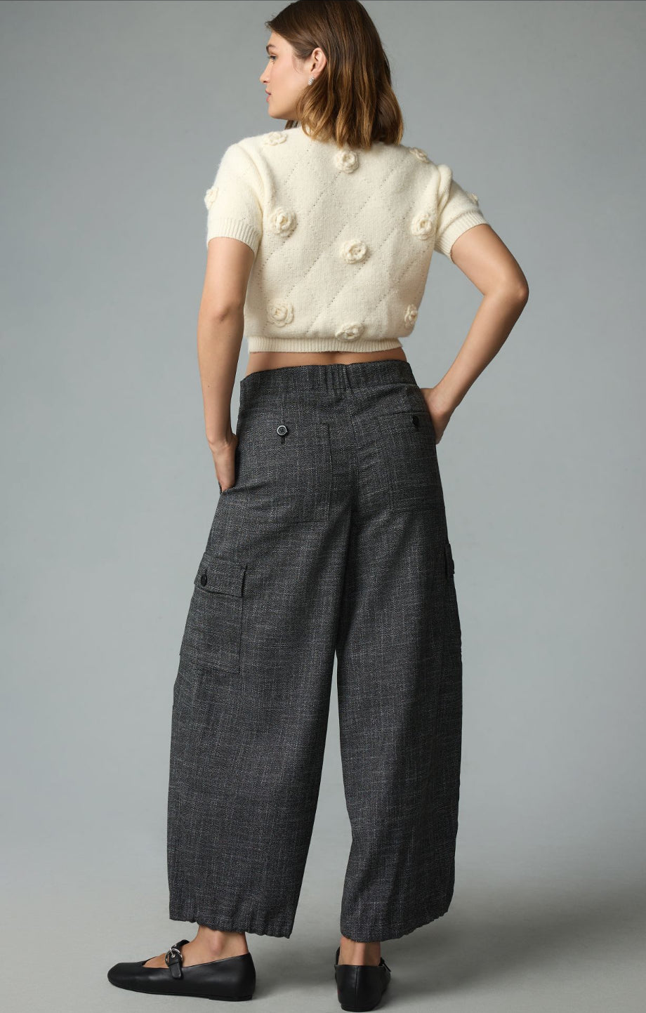 By Anthropologie Tweed Parachute Pants