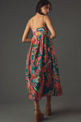 Load image into Gallery viewer, Farm Rio x Anthropologie Pleated Palm Midi Dress
