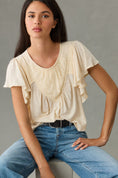 Load image into Gallery viewer, By Anthropologie Flutter-Sleeve Swing Tee
