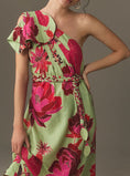 Load image into Gallery viewer, Farm Rio Fresh Garden One-Shoulder Linen Midi Dress
