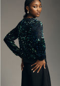 Load image into Gallery viewer, By Anthropologie Sequin Velvet Sweatshirt
