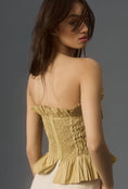 Load image into Gallery viewer, By Anthropologie Strapless Hand-Smocked Corset Top
