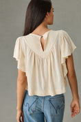 Load image into Gallery viewer, By Anthropologie Flutter-Sleeve Swing Tee
