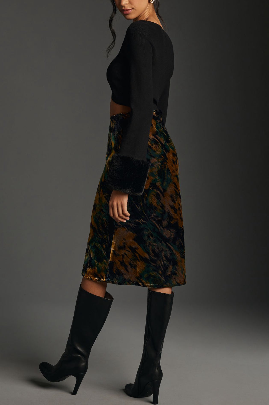 The Tilda Velvet Slip Skirt