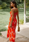 Load image into Gallery viewer, The Aliza Strapless Linen Maxi Dress
