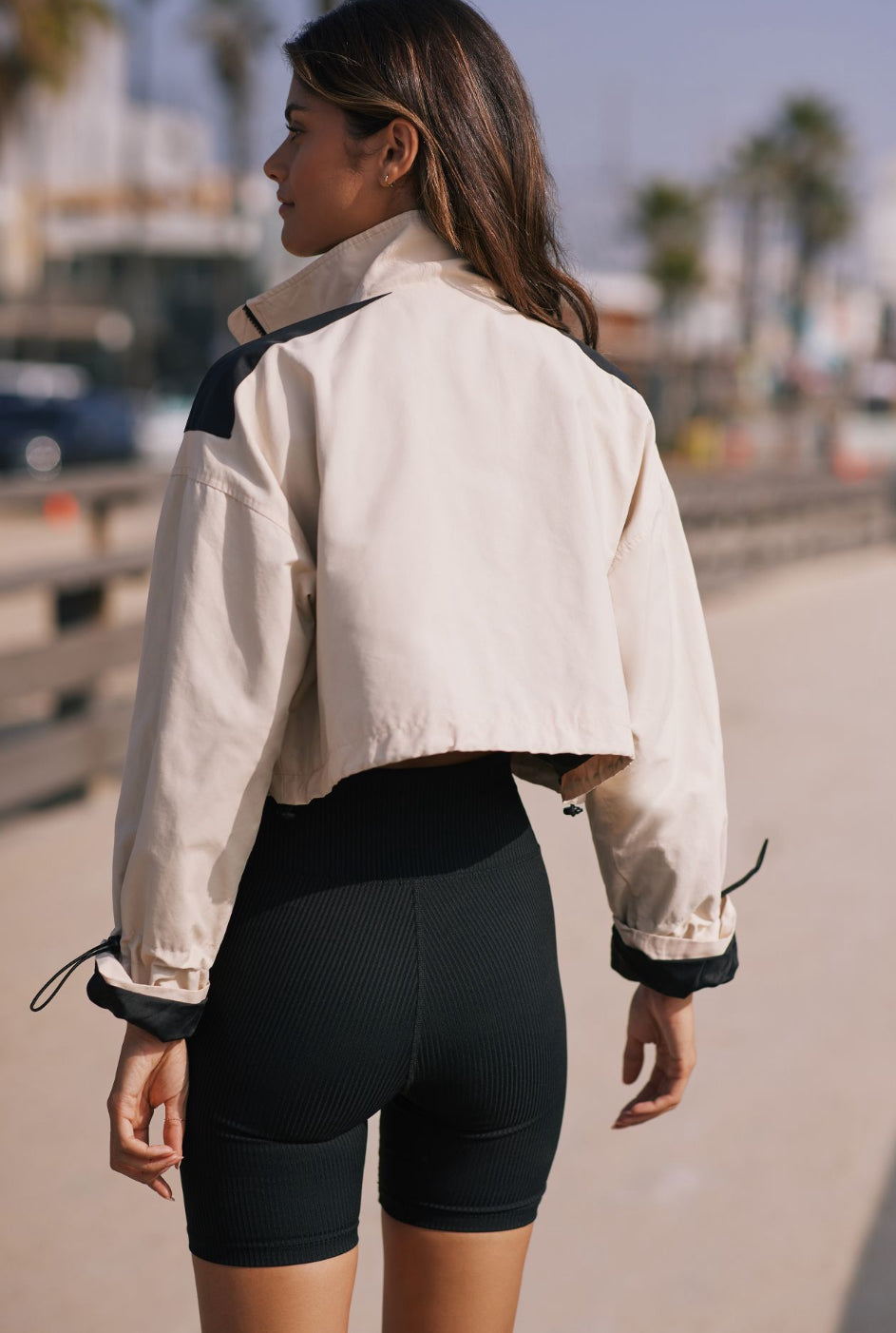 Pilcro Desert Trooper Cropped Bomber Jacket