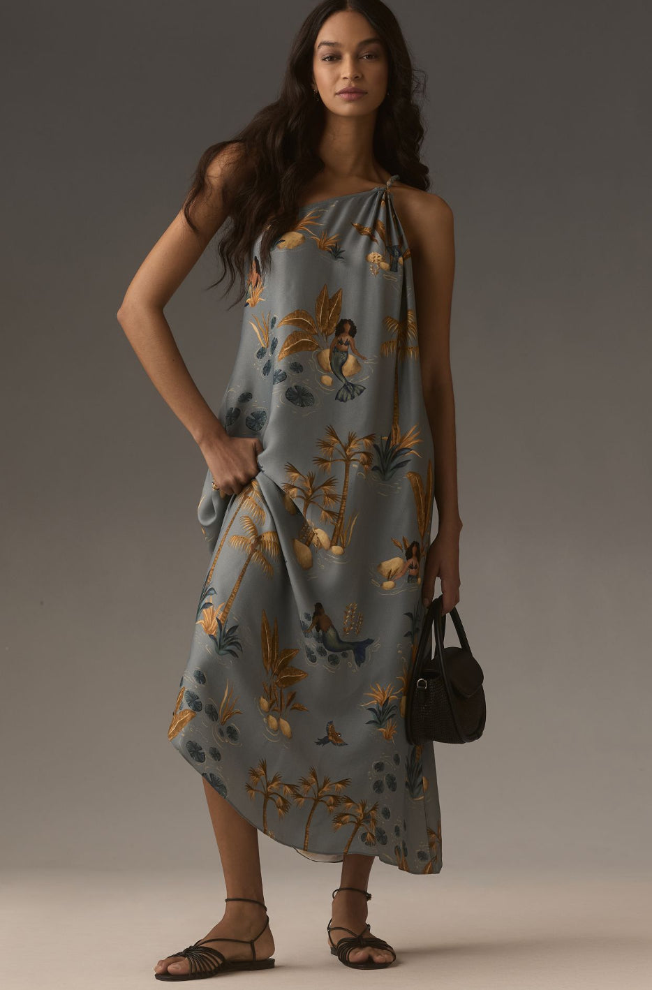 Farm Rio x Anthropologie One-Shoulder Maxi Dress