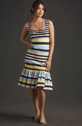 Load image into Gallery viewer, Maeve Fluted Square-Neck Sleeveless Midi Dress
