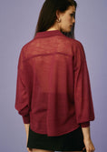 Load image into Gallery viewer, Maeve Sheer Buttondown Sweater Shirt
