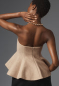 Load image into Gallery viewer, Mare Mare x Anthropologie Strapless Peplum Top
