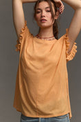 Load image into Gallery viewer, By Anthropologie Short-Sleeve Spliced Ruffled Tee
