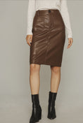 Load image into Gallery viewer, The Colette Faux Leather Skirt by Maeve
