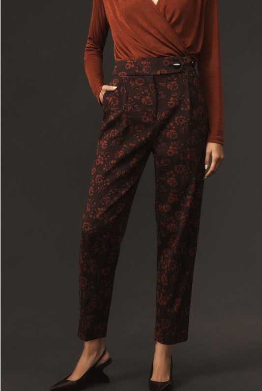 Maeve Jacquard High-Rise Trousers