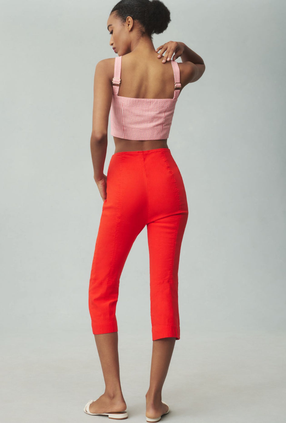 Maeve Structured Bombshell Capri Pants