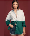 Load image into Gallery viewer, The Bennet Buttondown Shirt by Maeve: Colorblock Edition
