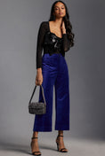 Load image into Gallery viewer, The Colette Cropped Wide-Leg Velvet Pants by Maeve
