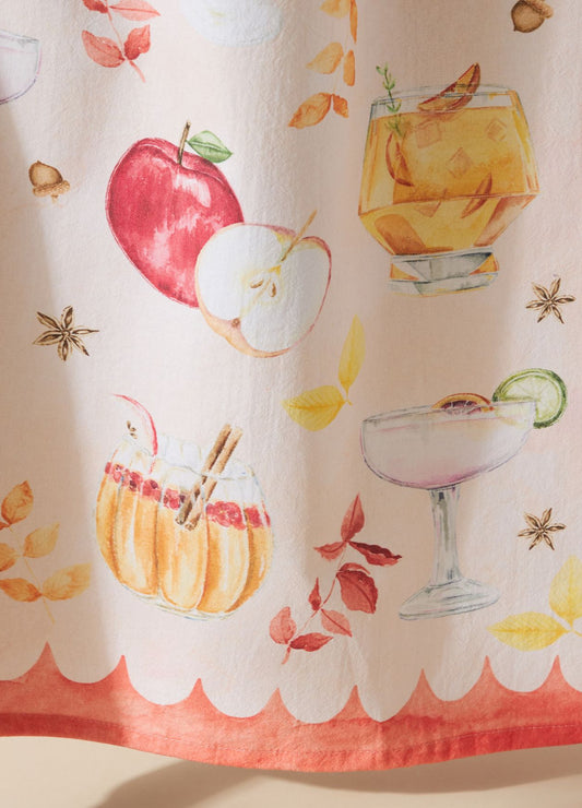 Stephanie Tara Fall Cocktails Dish Towel