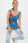 Load image into Gallery viewer, Farm Rio Ruffled Floral Tank
