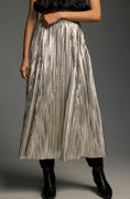 Load image into Gallery viewer, The Gigi Pleated Metallic Skirt
