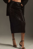 Load image into Gallery viewer, By Anthropologie Sequin Netting Midi Skirt
