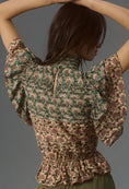 Load image into Gallery viewer, Let Me Be High-Neck Printed Peasant Blouse
