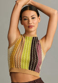 Load image into Gallery viewer, Eva Franco Crewneck Cropped Knit Vest
