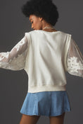 Load image into Gallery viewer, By Anthropologie Embroidered Cutwork Sweatshirt
