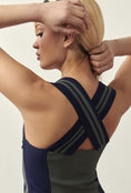 Load image into Gallery viewer, Maeve Sleeveless Sporty Stripe Mini Dress
