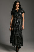 Load image into Gallery viewer, The Somerset Maxi Dress: Faux Leather Embroidered Edition
