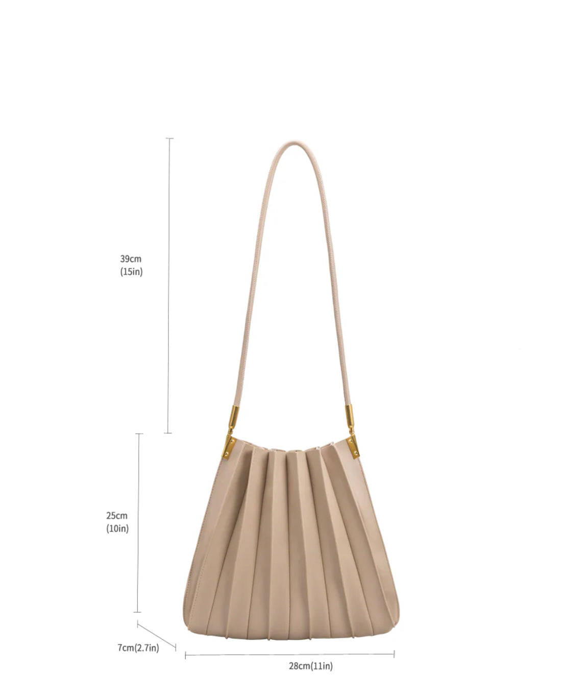 Carrie Pleated Shoulder Bag