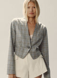 Load image into Gallery viewer, By Anthropologie Cropped Knit Tuxedo Blazer
