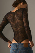 Load image into Gallery viewer, By Anthropologie Deep-V Lace Bodysuit
