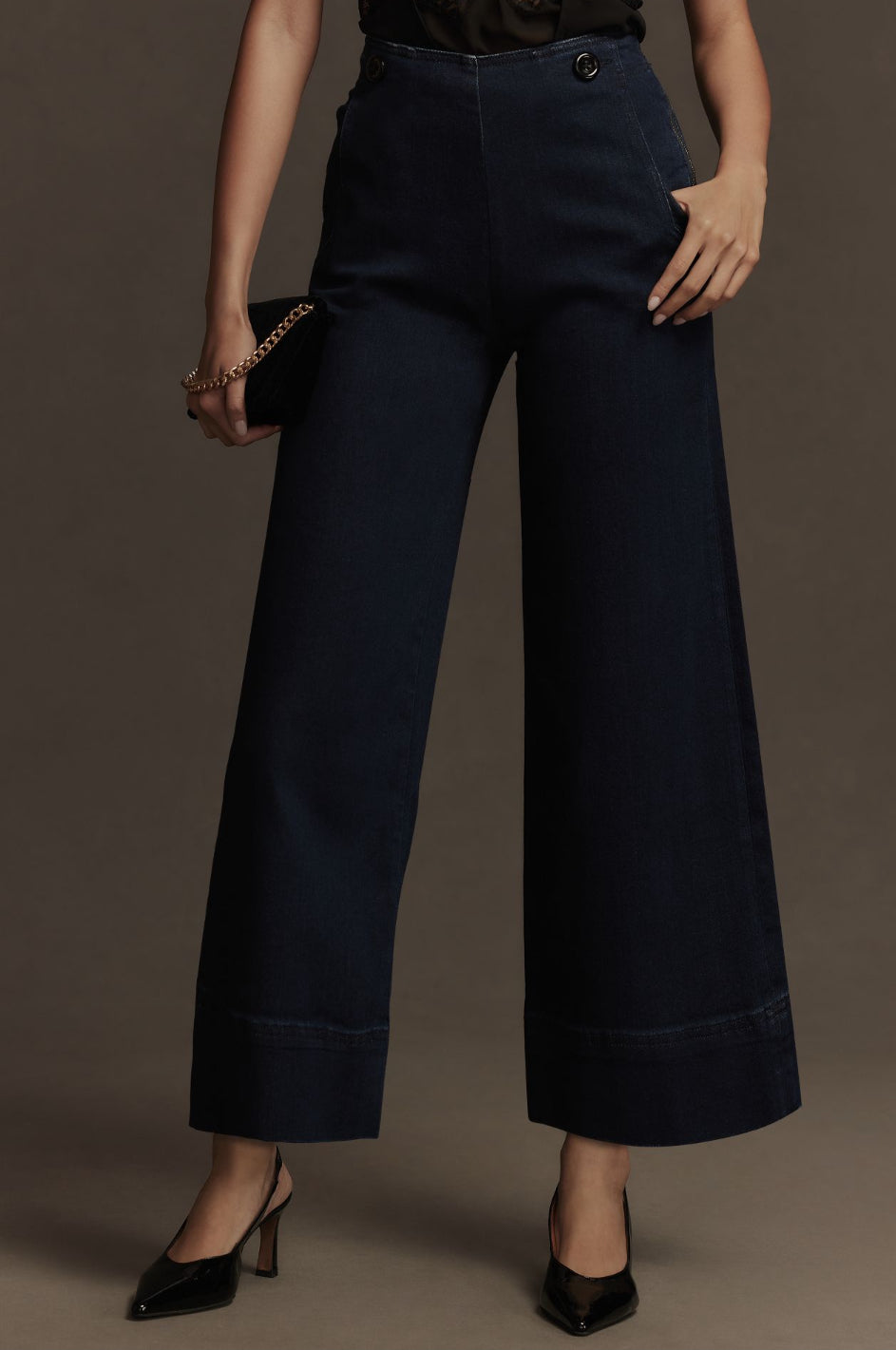 Maeve High-Rise Crop Wide-Leg Jeans