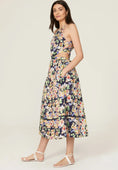 Load image into Gallery viewer, Something Navy Floral Cutout Midi Dress - EUC
