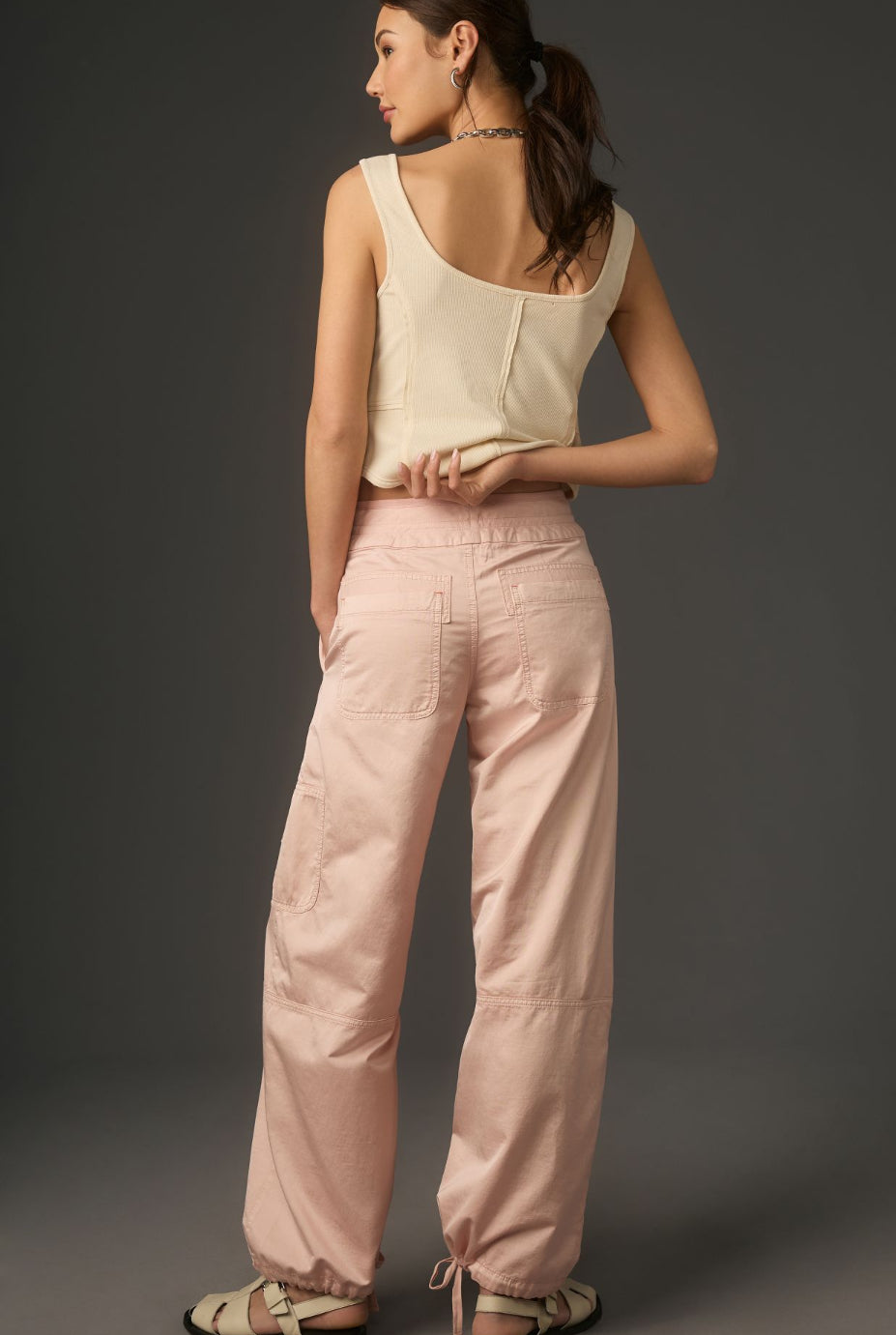 Pilcro Satin Parachute Pants