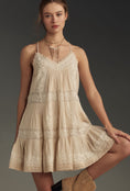 Load image into Gallery viewer, By Anthropologie Embroidered Pintuck Mini Dress
