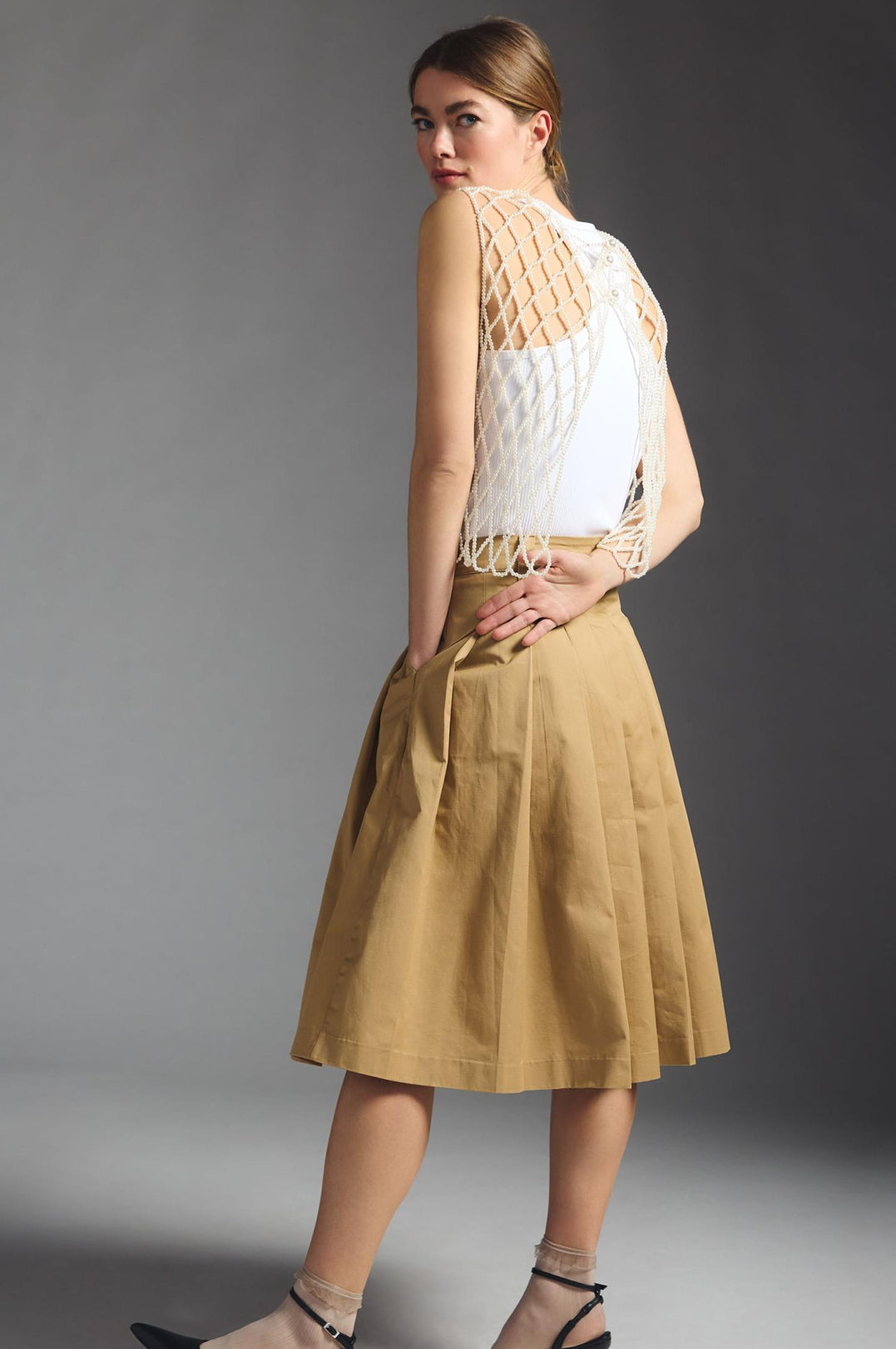 Endless Rose Pleated Midi Skirt