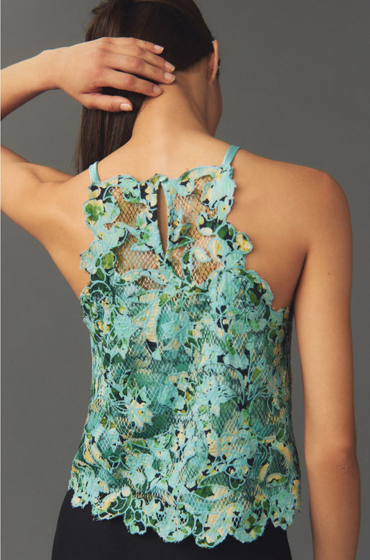 By Anthropologie Printed Appliqué Tank