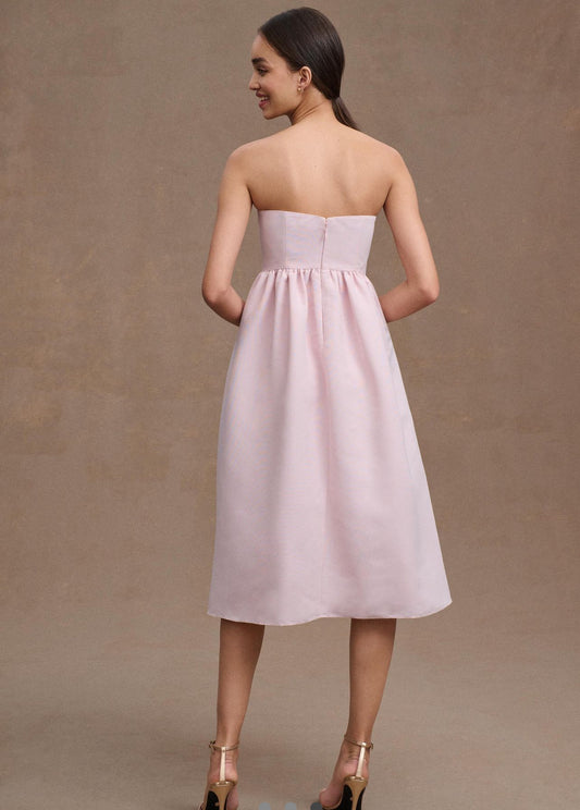 Sachin & Babi Blaine Strapless Bow Taffeta Midi Dress