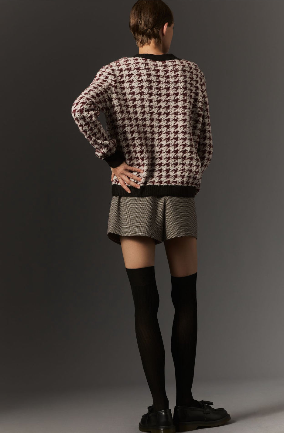 Maeve Houndstooth Cardigan