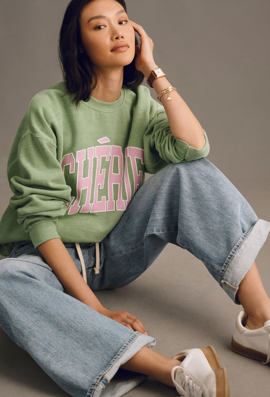 By Anthropologie Chérie Oversized Sweatshirt