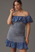 Load image into Gallery viewer, Corey Lynn Calter Off-The-Shoulder Smocked Mini Dress
