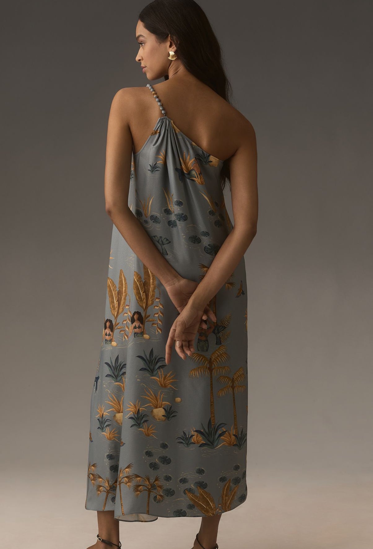 Farm Rio x Anthropologie One-Shoulder Maxi Dress