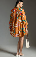 Load image into Gallery viewer, Maeve Printed Tiered Shirt Dress
